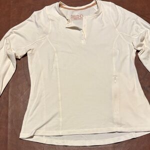 Avalanche Long Sleeve Henley Top in Cream
